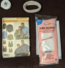 Load image into Gallery viewer, Simplicity 4975 (2004) Men's &amp; Boys' Western Sewing Pattern and Notions Bundle
